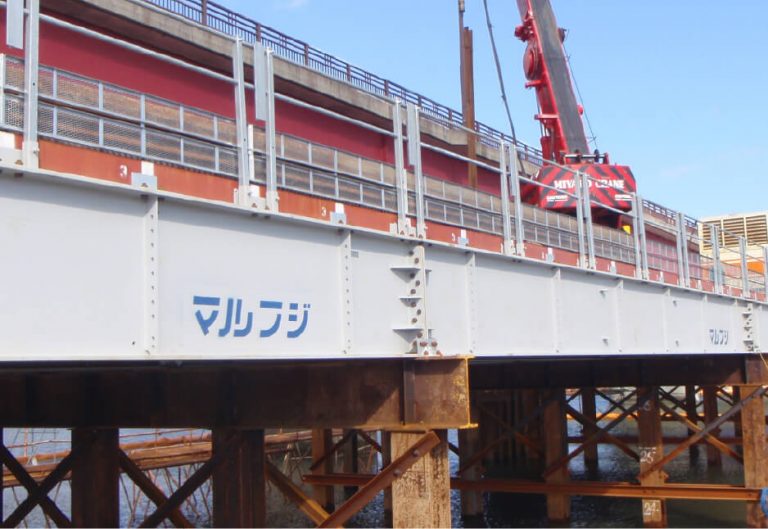 仮設桟橋施工フロー, 仮桟橋工 施工手順 – PKWKH
