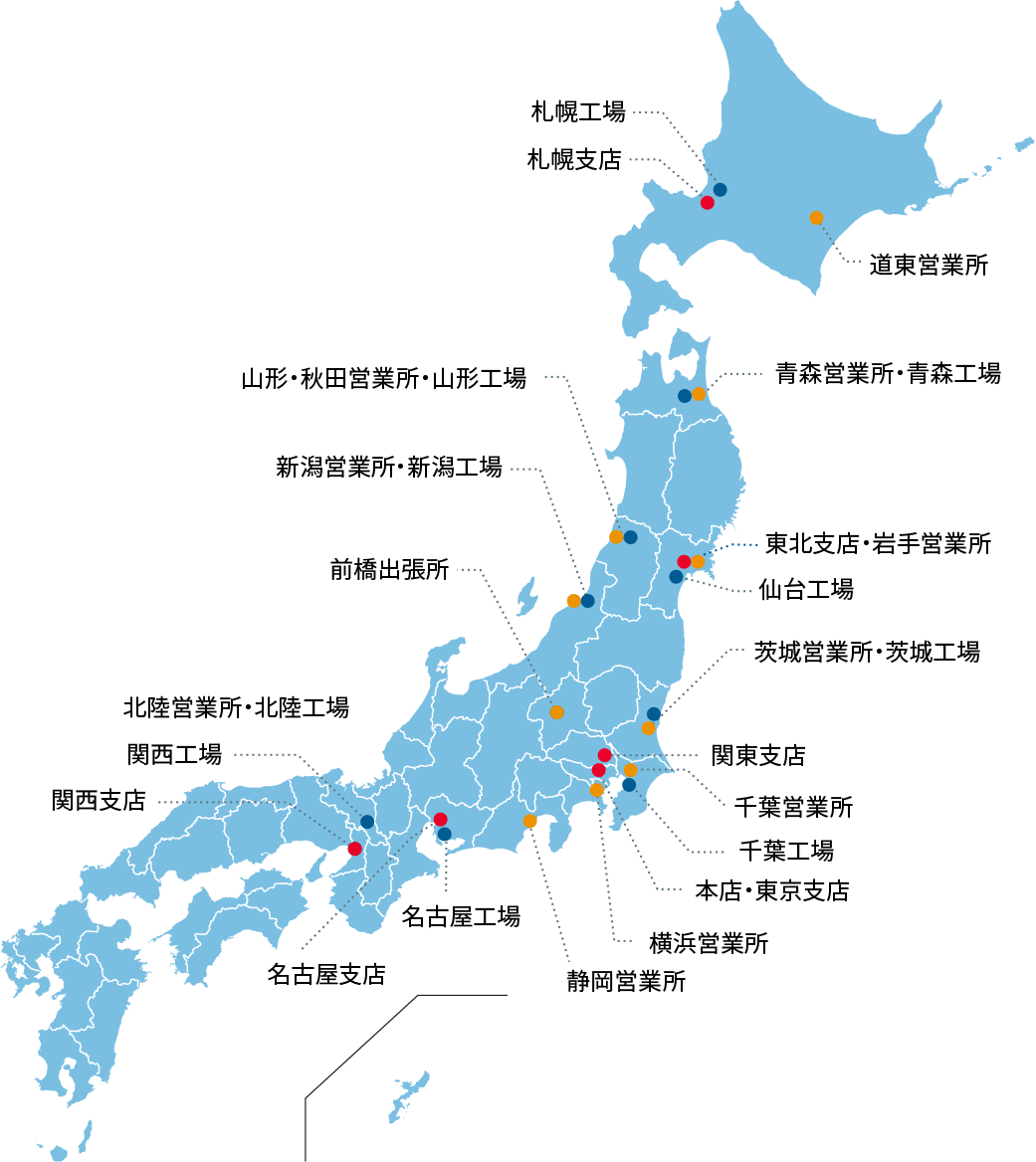 工場所在地一覧